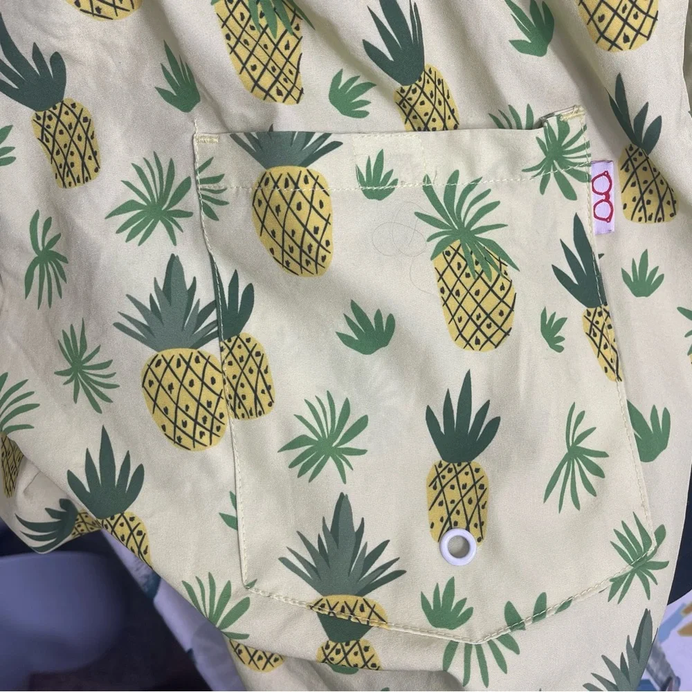 Pineapple Print Swim Trunks